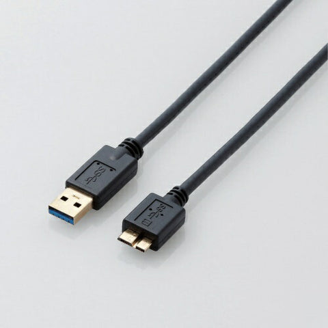 Elecom USB3.0电缆/A-Microb Type/Standard/0.50万USB3-BABB05XBK黑色[USB3AMB05XBK]