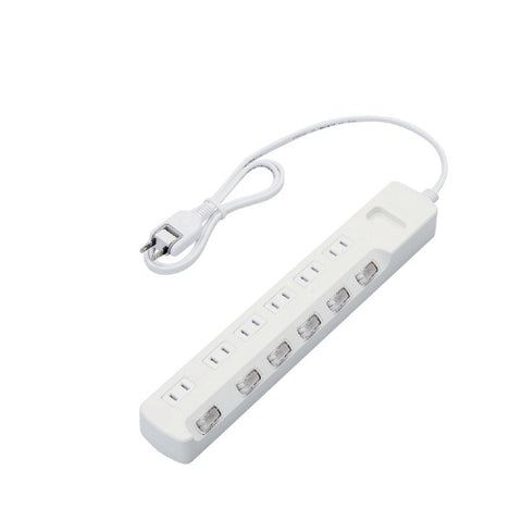 ELECOM 節能龍頭 白色 T-E6CA-2610WH [1.0m/6口/含開關（獨立）] [TE6CA2610WH]