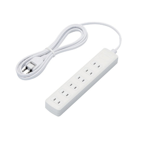 電子點擊白色T-K1CA-2625WH [2.5m / 6個插座 /無開關] [TK1CA2625WH]