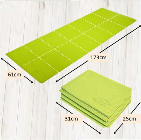 Lucky West Folding Yoga Mat luckywest Green LW-M1965