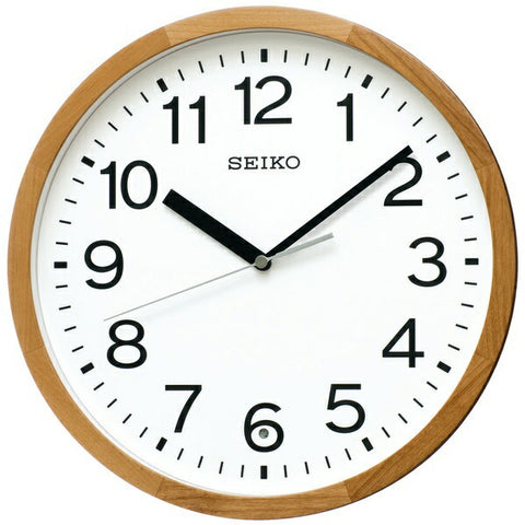 Seiko Wall Clock [Standard] Natural colored wood KX249B [With automatic radio reception function] [KX249B]