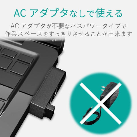 ELECOM U2H-TZ325BX USB HUB BLACK [버스 전동 / 3 포트 / USB2.0 호환 가능] [U2HTZ325BXBK]