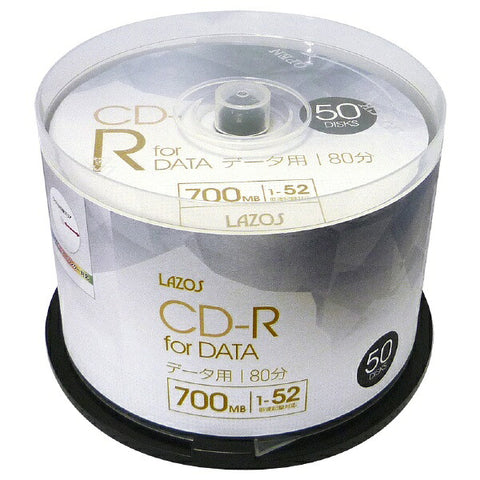Lasos Data CD-R 1-52x Speed L-CD50P [50 sheets / 700MB / compatible with inkjet printers]