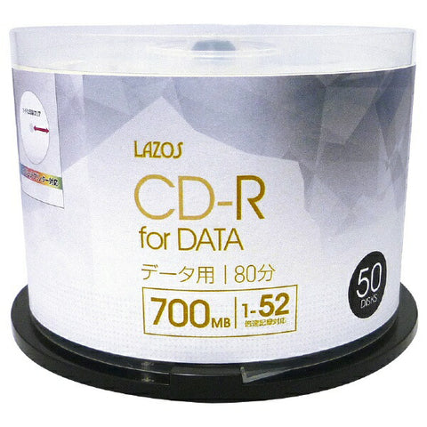 LASO数据CD-R 1-52X速度L-CD50P [50张 / 700MB /与喷墨打印机兼容]