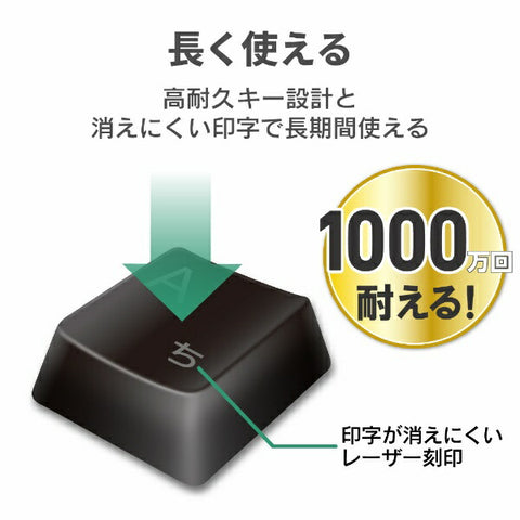 Elecom键盘（Windows 11兼容）黑色TK-FDM105TXBK [无线/USB] [rb_ keyboard_cpn]