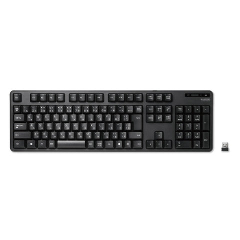 Elecom鍵盤（與Android/Windows11兼容）黑色TK-FDM106TXBK [無線/USB] [rb_ keyboard_cpn]