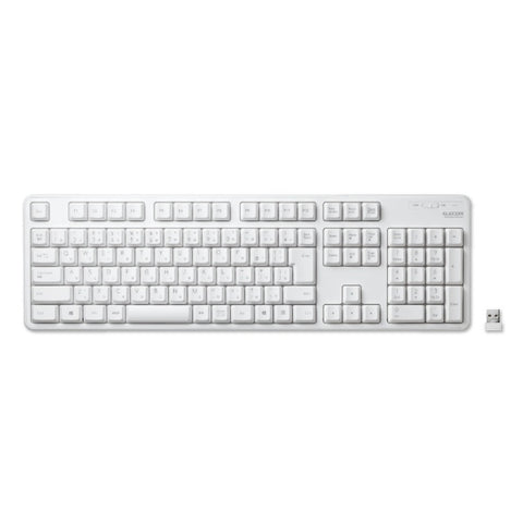 Elecom键盘（与Android/Windows11兼容）白色TK-FDM106TXWH [无线/USB] [RB_键盘_CPN]