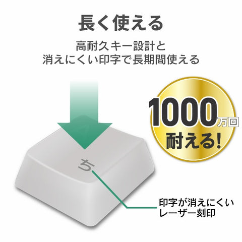 ELECOM Keyboard (Compatible with Android/Windows11) White TK-FDM106TXWH [Wireless/USB] [rb_ keyboard_cpn]