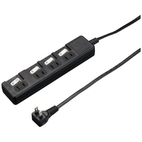 Yazawa Power Saving Tap Black H8KS4403BK [0.3m/4 ports/with switch (individual)]