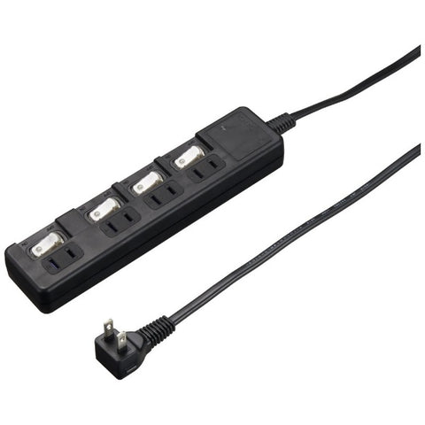 矢澤省電分接頭 黑色 H8KS4403BK [0.3m/4埠/附開關（獨立）]