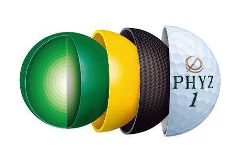 BRIDGESTONE Golf Ball PHYZ Faiz《1 sleeve (3 balls)/White》P9WX [No returns or exchanges]