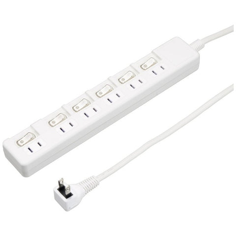 Yazawa Energy Saving Tap White H8S662WH [2.0m/6 ports/with switch (individual)]