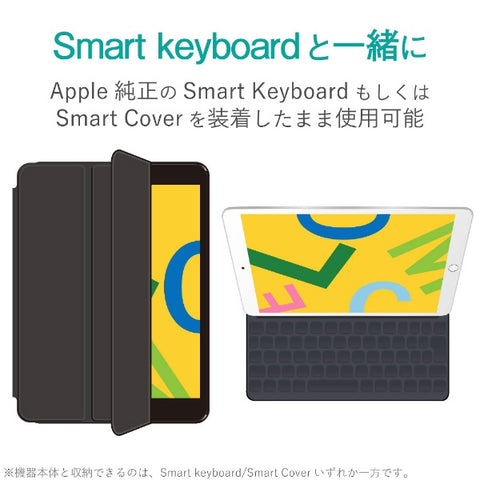 Elecom 10.2英寸iPad（9/8/7th Aentar）與智能案例兼容的軟外殼，清除TB-A19RUCCR