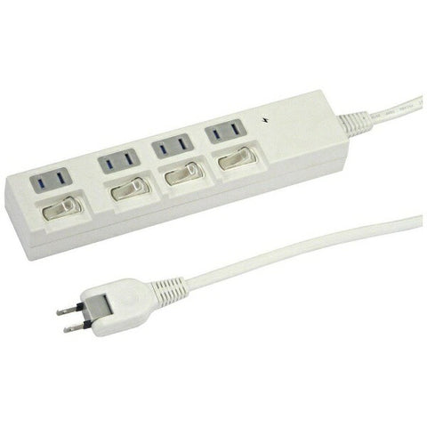 Yazawa Energy Saving Tap White YZBKS442W [2.0m / 4 ports / with switch (individual)] [YZBKS442W]