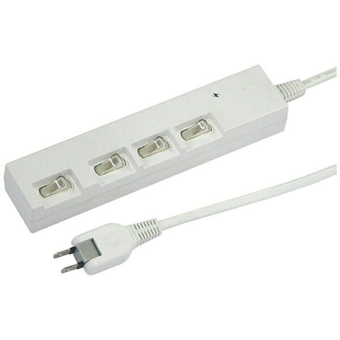 ヤザワ 横差し 節電タップ 白 YZYBKS442W [2.0m /4個口 /スイッチ付き（個別）][YZYBKS442W]