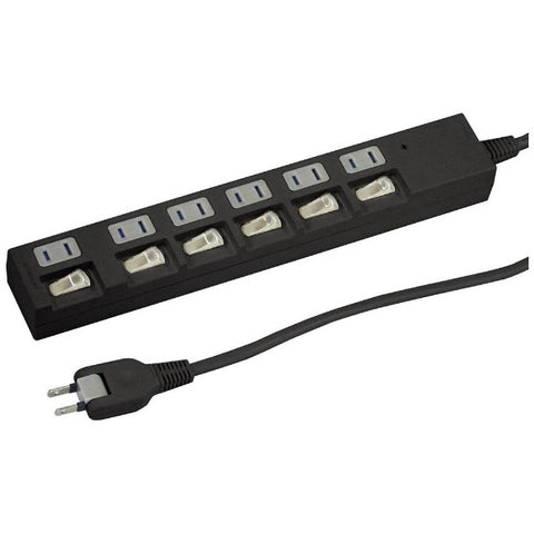 ヤザワ 節電タップ 黒 YZBKS662B [2.0m /6個口 /スイッチ付き（個別）][YZBKS662B]