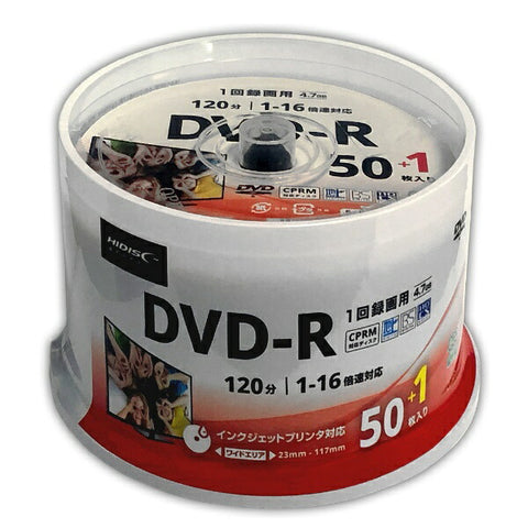 ハイディスク 録画用DVD-R HIDISC HDDR12JCP51 [50枚 /4.7GB]