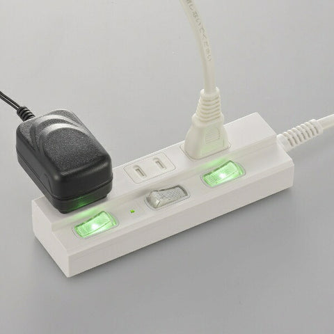 オリジナルセレクト 節電タップ 白 HSBK-TPK32-W [2.0m /3個口 /スイッチ付き（個別）]