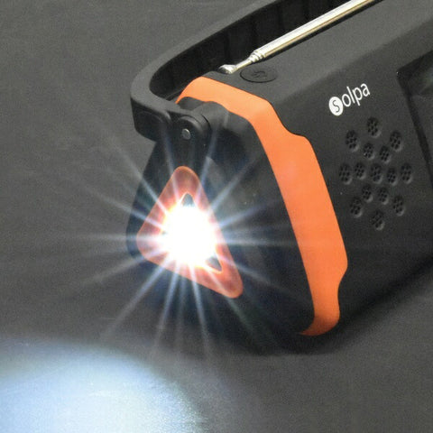 KUMAZAKI AIM Hand-cranked solar power storage radio SL-091 [Wide FM compatible/Drip-proof radio]