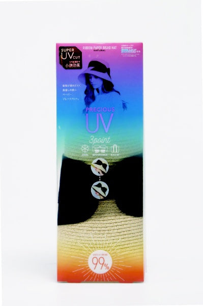 COGIT 프레셔스 UV 리본 종이 블레이드 모자 자연