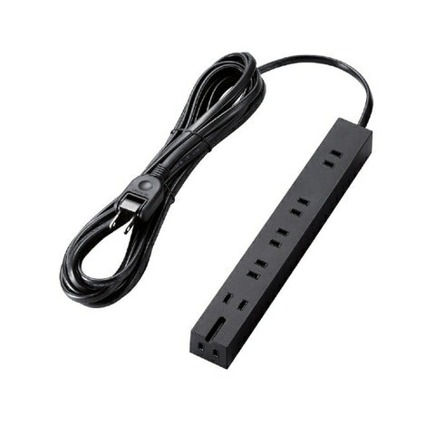 ELECOM Tap 黑色 T-KM01-2650BK [5.0m/6埠/無開關]