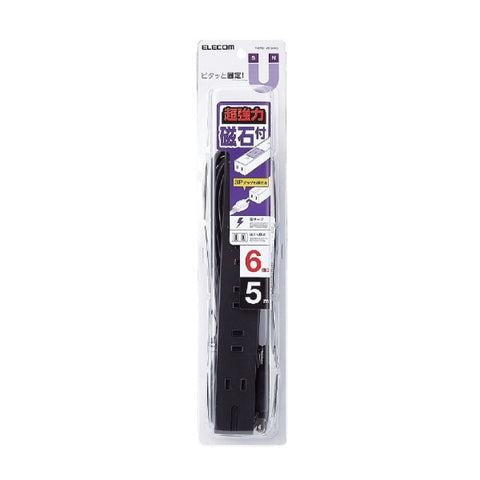 エレコム タップ ブラック T-KM01-2650BK [5.0m /6個口 /スイッチ無]