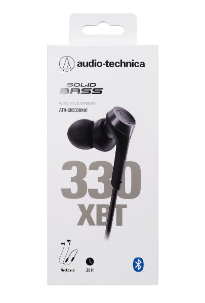audio-technica ブルートゥースイヤホン カナル型 ブラック ATH-CKS330XBT BK [ワイヤレス(左右コード) /Bluetooth対応]