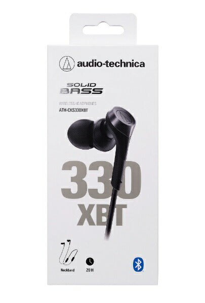 Audio-Technica 铁三角蓝牙耳机耳道式黑色 ATH-CKS330XBT BK[无线(左右线)/蓝牙]