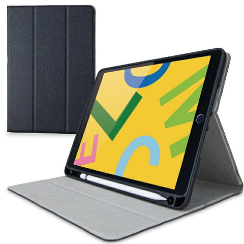 エレコム 10.2インチ iPad（第9/8/7世代）用 フラップケース Pencil収納/スリープ対応 ブラック TB-A19RSABK
