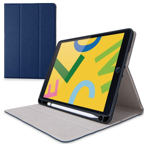 ELECOM 10.2 인치 iPad(9/8/7세대)용 플랩 케이스 Pencil 수납/슬립 대응 네이비 TB-A19RSANV