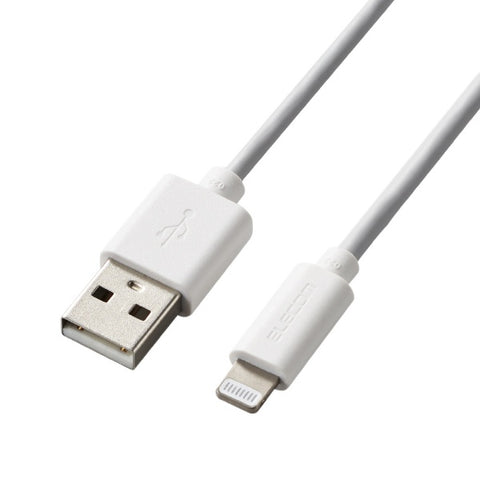 Elecom iPhone充電有線電視閃電電纜1500萬MFI認證[與Lightning Connector iPhone iPad Ipod Airpods兼容]白色標準白色MPAUALA15WH