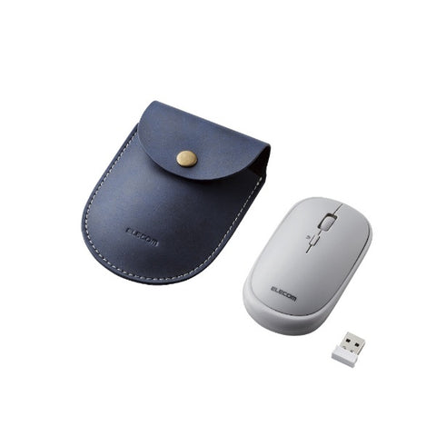 ELECOM Mouse (Compatible with Mac/Windows11) Gray M-TM10DBGY [BlueLED/Wireless/4 Buttons/USB]