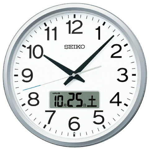 Seiko 挂钟 [程序时钟] 银色 金属色 PT202S [具有自动电波接收功能]