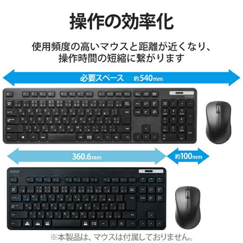 ELECOM Keyboard Antibacterial (Compatible with Android/iPadOS/iOS/Mac/Windows11) Black TK-FBM119KBK [Wireless/Bluetooth]