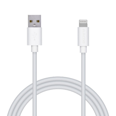 ELECOM iPhone 充电线 Lightning 线 1.5m MFi 认证 [配备 Lightning 接口 兼容 iPhone iPad iPod AirPods] 白色 白色 MPA-UAL15WH [1.5m]