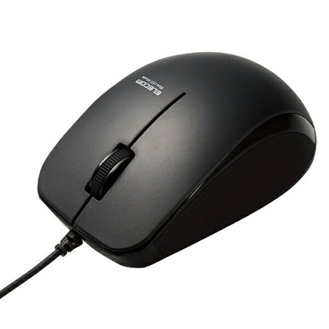 ELECOM Mouse Antibacterial (Compatible with Mac/Windows11) Black M-BL27UBSKBK [BlueLED / Wired / 3 Button / USB]