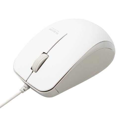 ELECOM Mouse Antibacterial (Compatible with Mac/Windows 11) White M-BL27UBSKWH [BlueLED/Wired/3 Buttons/USB]