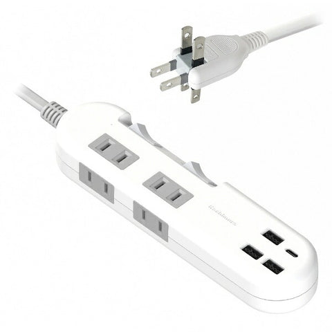 KASHIMURA リバーシブルUSB4ポート付コード1.2m電源タップ AC-022 [4個口 /スイッチ付き（一括） /4ポート]