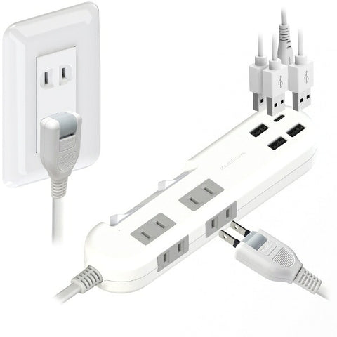 kashimura可逆USB 4端口繩1.2m電源條AC-022 [4端口 /帶開關（散裝） / 4端口]