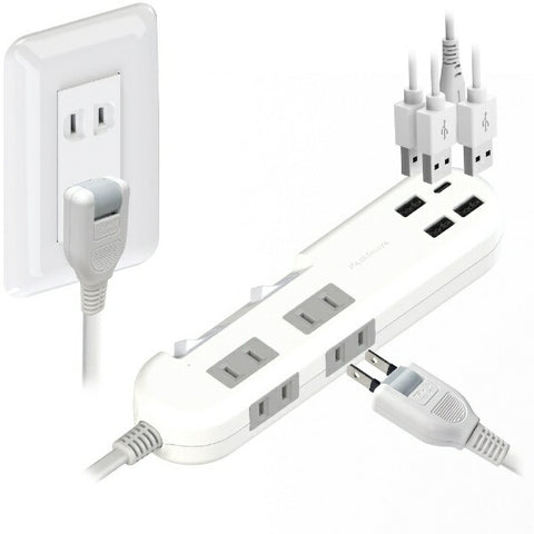 kashimura可逆USB 4端口繩1.2m電源條AC-022 [4端口 /帶開關（散裝） / 4端口]