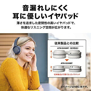 铁三角 铁三角 蓝牙耳机 黑色 ATH-S220BT BK [蓝牙] [rb_cpn] [rb_audio_cpn]