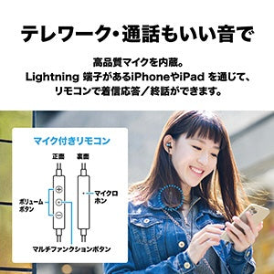 audio-technica Earphones Canal type White ATH-CKD3Li WH [Lightning terminal]