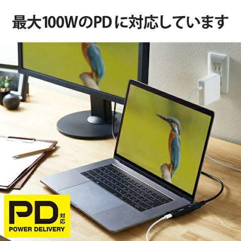 エレコム 映像変換アダプタ [USB-C オス→メス HDMI /USB-Cメス給電 /USB Power Delivery対応 /100W] 4K対応(Chrome/Android/iPadOS/Mac/Windows11対応) ブラック MPA-CHDMIPDBK