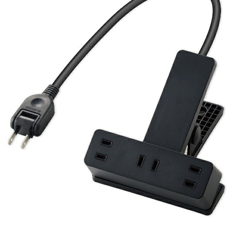 ELECOM Clip Tap/With Lightning Surge/3 Ports/5.0m Black T-KF03-2350BK