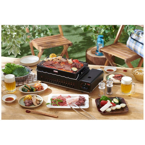 iwatani盒式氣robata烤架烤ya 2啞光黑色CB-ABR-2