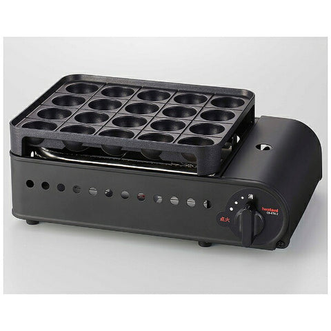 Iwatani Cassette Gas Takoyaki Maker Flame Tako 2 Matte Black CB-ETK-2