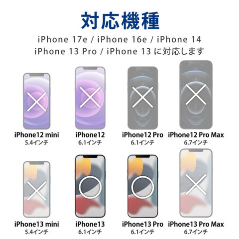 エレコム iPhone 13/13 Pro 対応 6.1inch 2眼･3眼兼用/ガラスフィルム/ゴリ PM-A21BFLGOBL