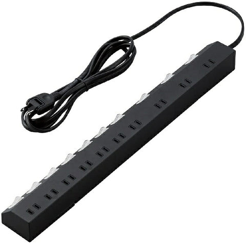 Elecom 10插入的单个开关/闪电/旋转腿/2.5MBK黑色T-K7A-21025BK