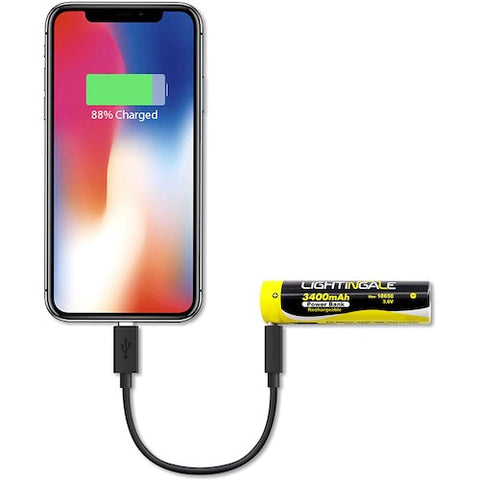 LIGHTINGALE ライティンゲイル　明るさ１２５０ルーメンＬＥＤフラッシュライト【スマホにも給電できる充電池付属】 [防水対応]