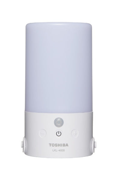 TOSHIBA LEDランタン　センサー・調光機能付き ホワイト LKL-4000-W [LED /単3乾電池×3 /防水対応]